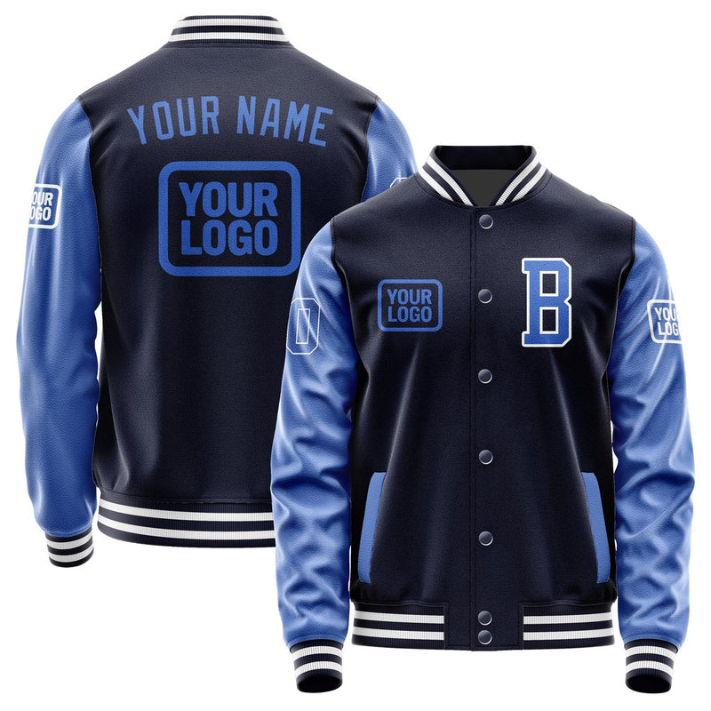 Custom Navy Sky Blue Jacket JA111109111818090918