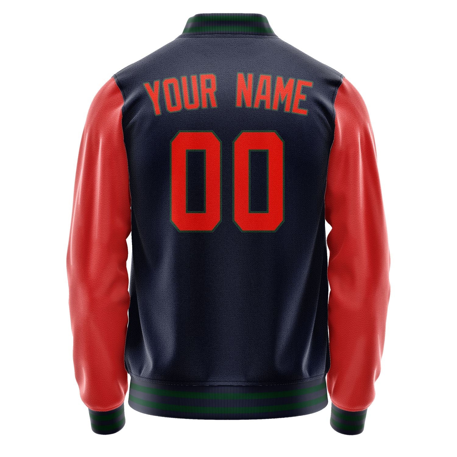 Custom Navy Orange Red Jacket JA1111121105B30512