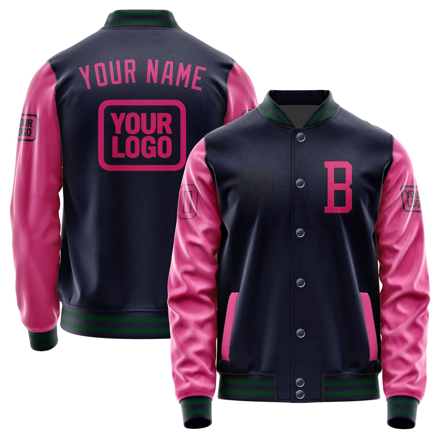 Custom Navy Pink Jacket JA111113110517131317