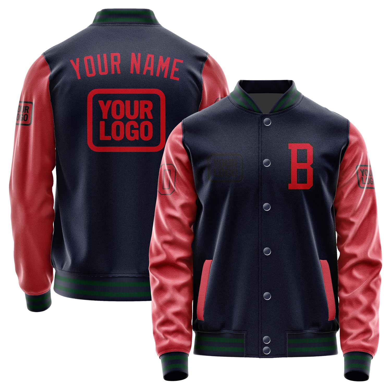Custom Navy Red Jacket JA111114110517141417