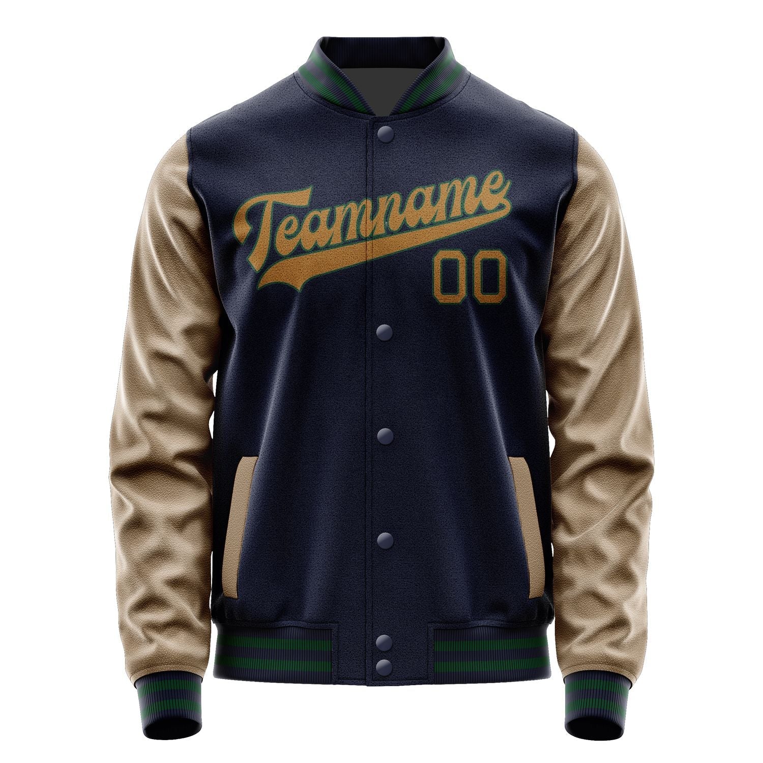 Custom Navy Khaki Jacket JA1111221105B30522