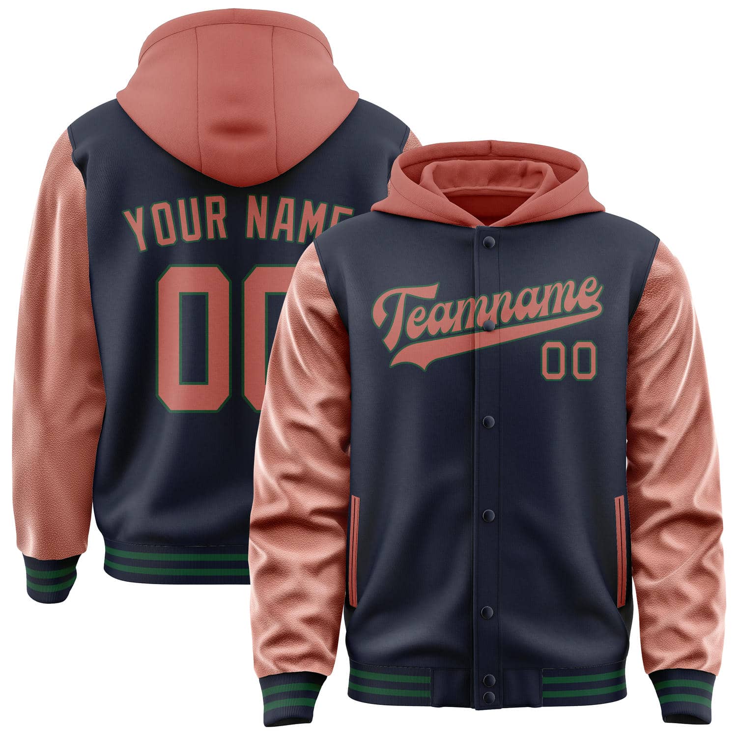 Veste personnalisée Navy Copper Rose