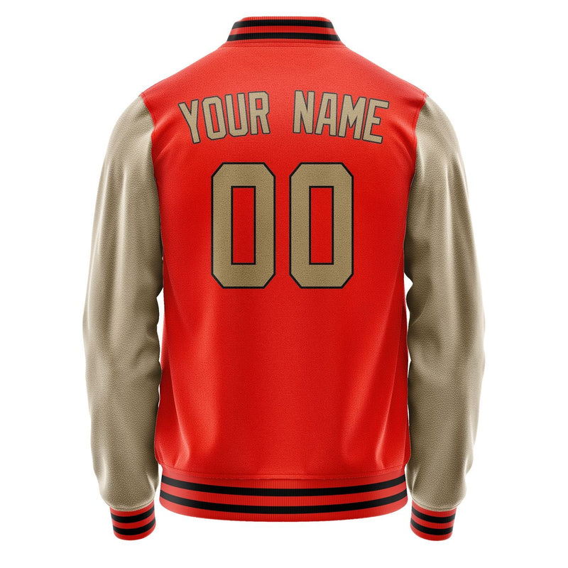 Custom Orange Red Light Khaki Jacket JA1212251217B31725