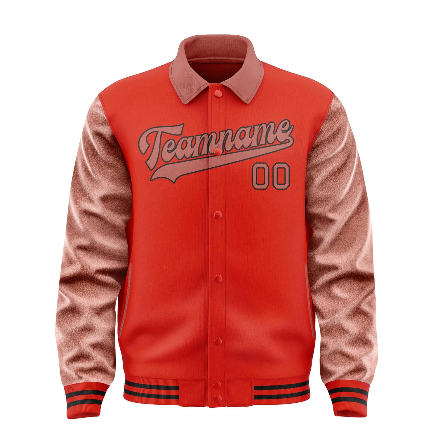 Veste personnalisée orange rouge cuivre rose