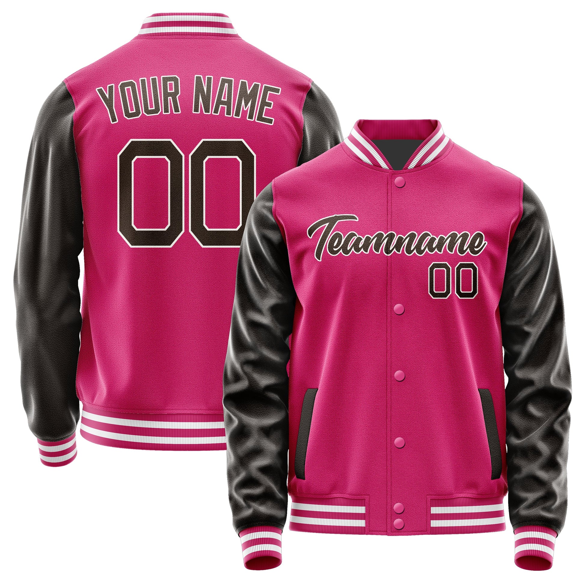 Custom Pink Brown Jacket JA1313011318B21801