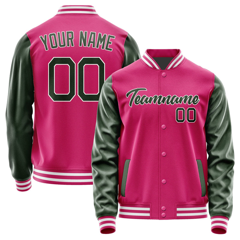 Custom Pink Dark Green Jacket JA1313061318B21806