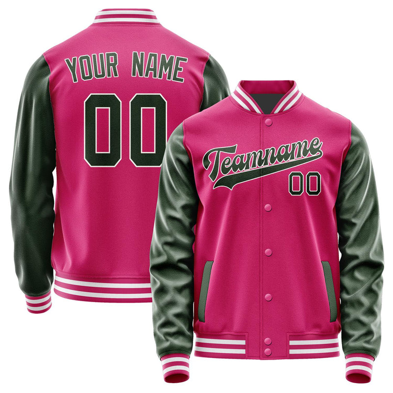 Custom Pink Dark Green Jacket JA1313061318B31806