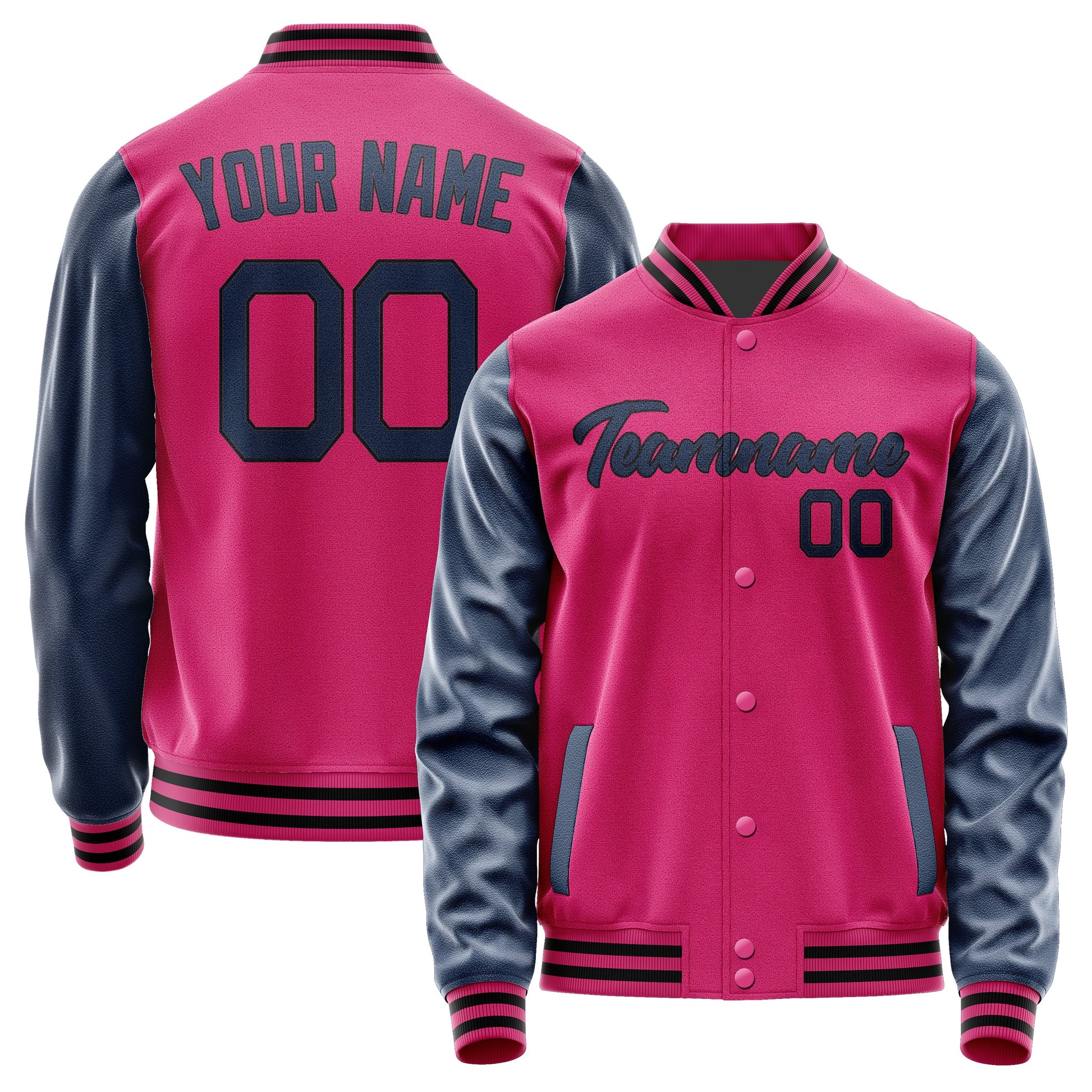 Custom Pink Blue Jacket JA1313101317B21710
