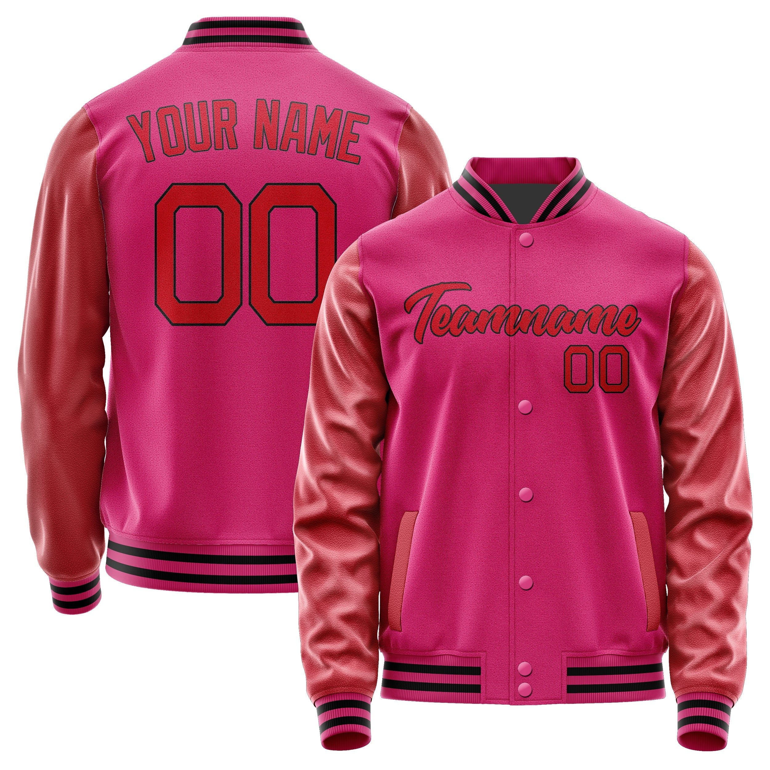 Custom Pink Red Jacket JA1313141317B21714