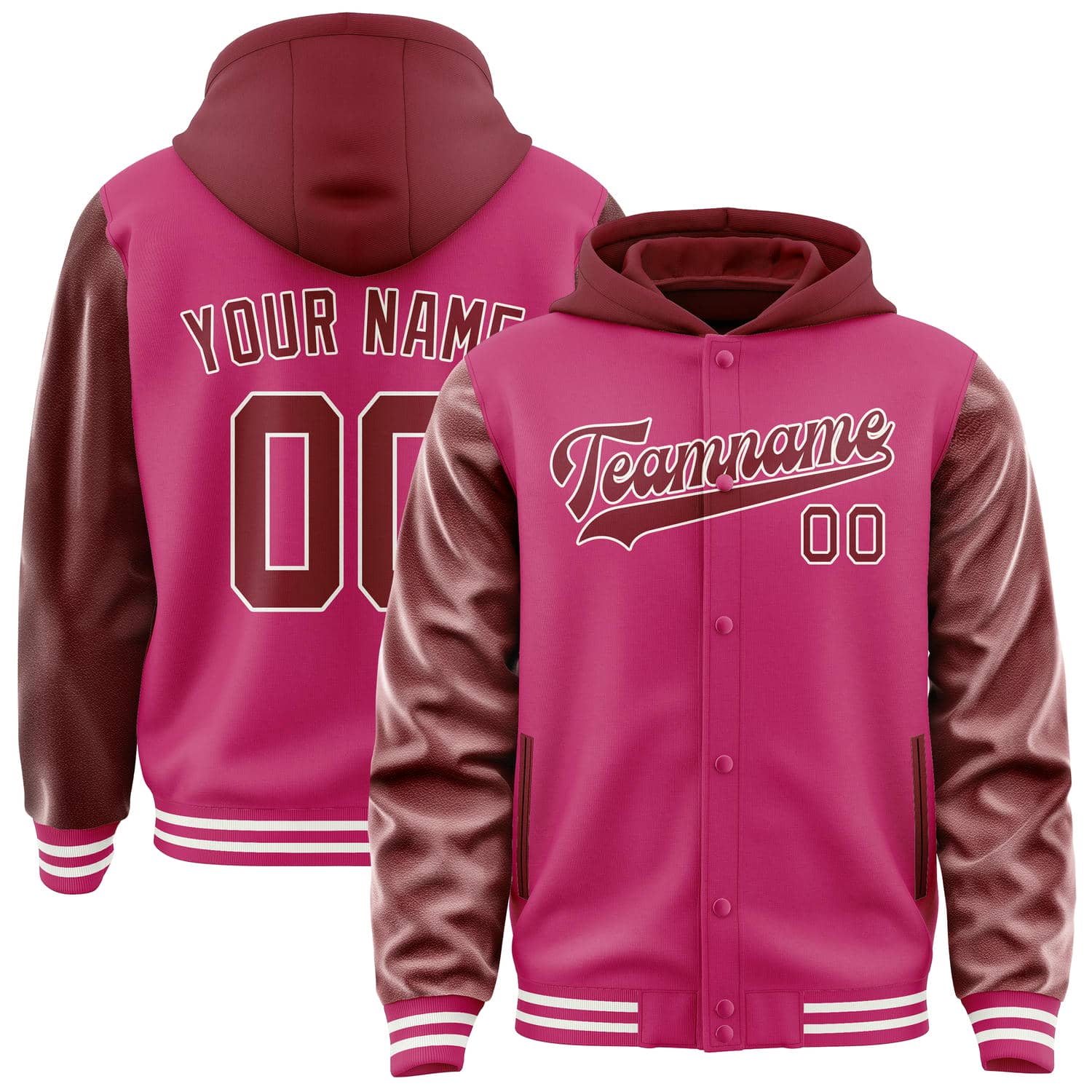 Veste rose cramoisi personnalisée