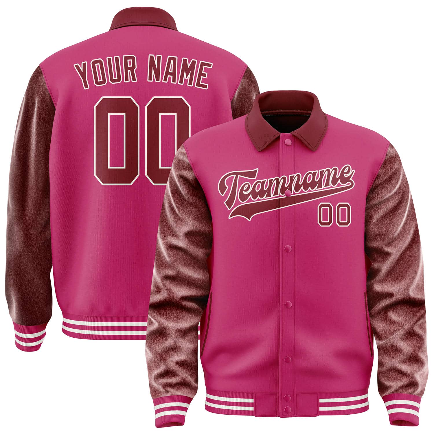 Veste rose cramoisi personnalisée