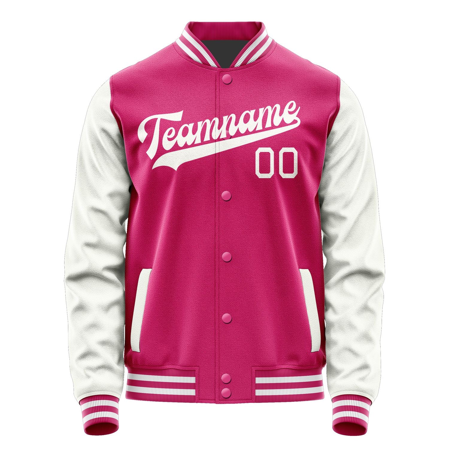 Custom Pink White Jacket JA1313181318B31818