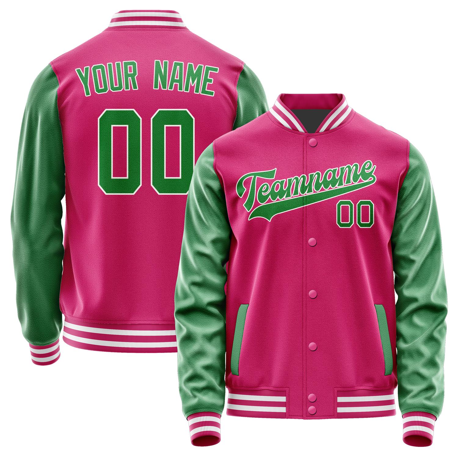 Custom Pink Emerald Green Jacket JA1313241318B31824