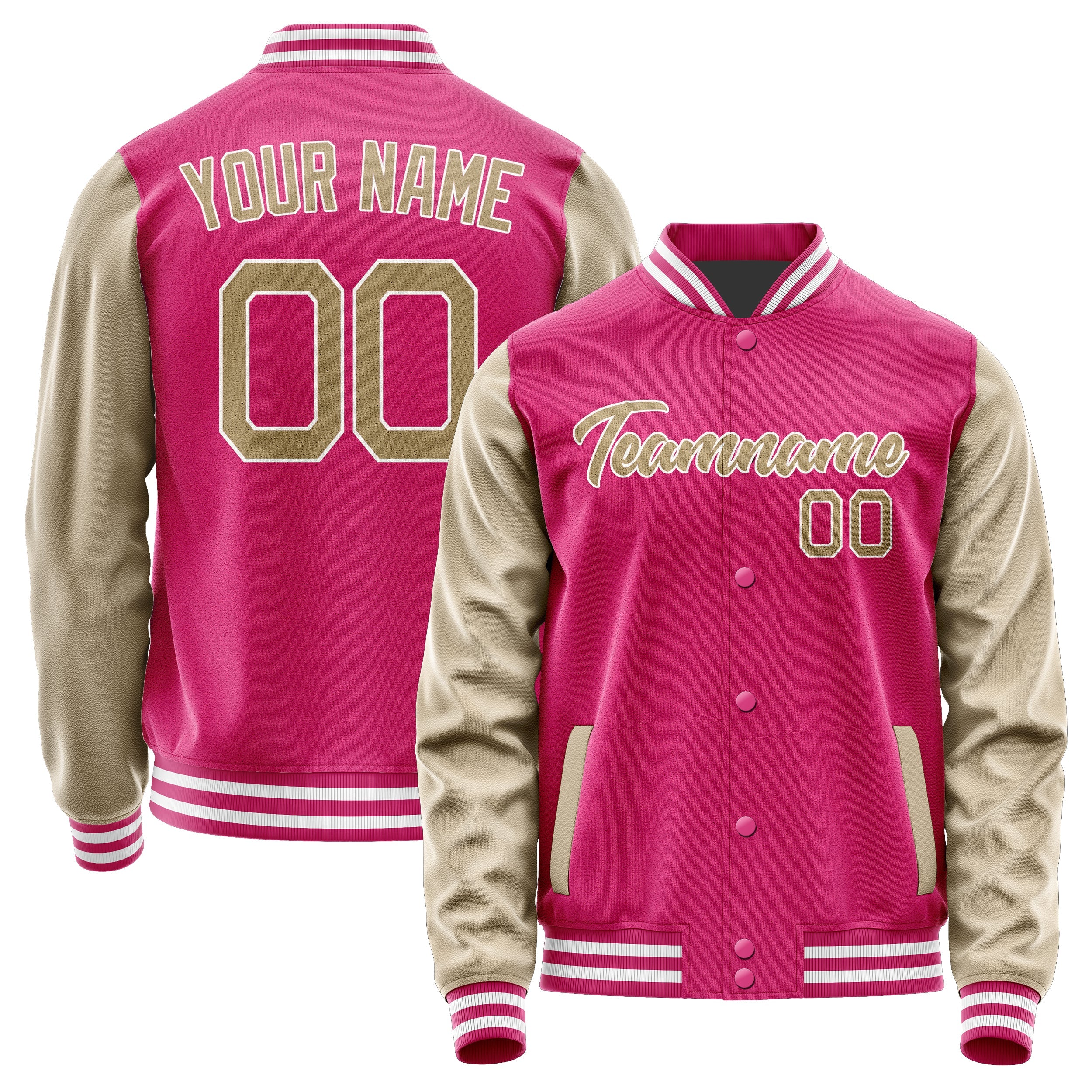 Custom Pink Light Khaki Jacket JA1313251318B21825