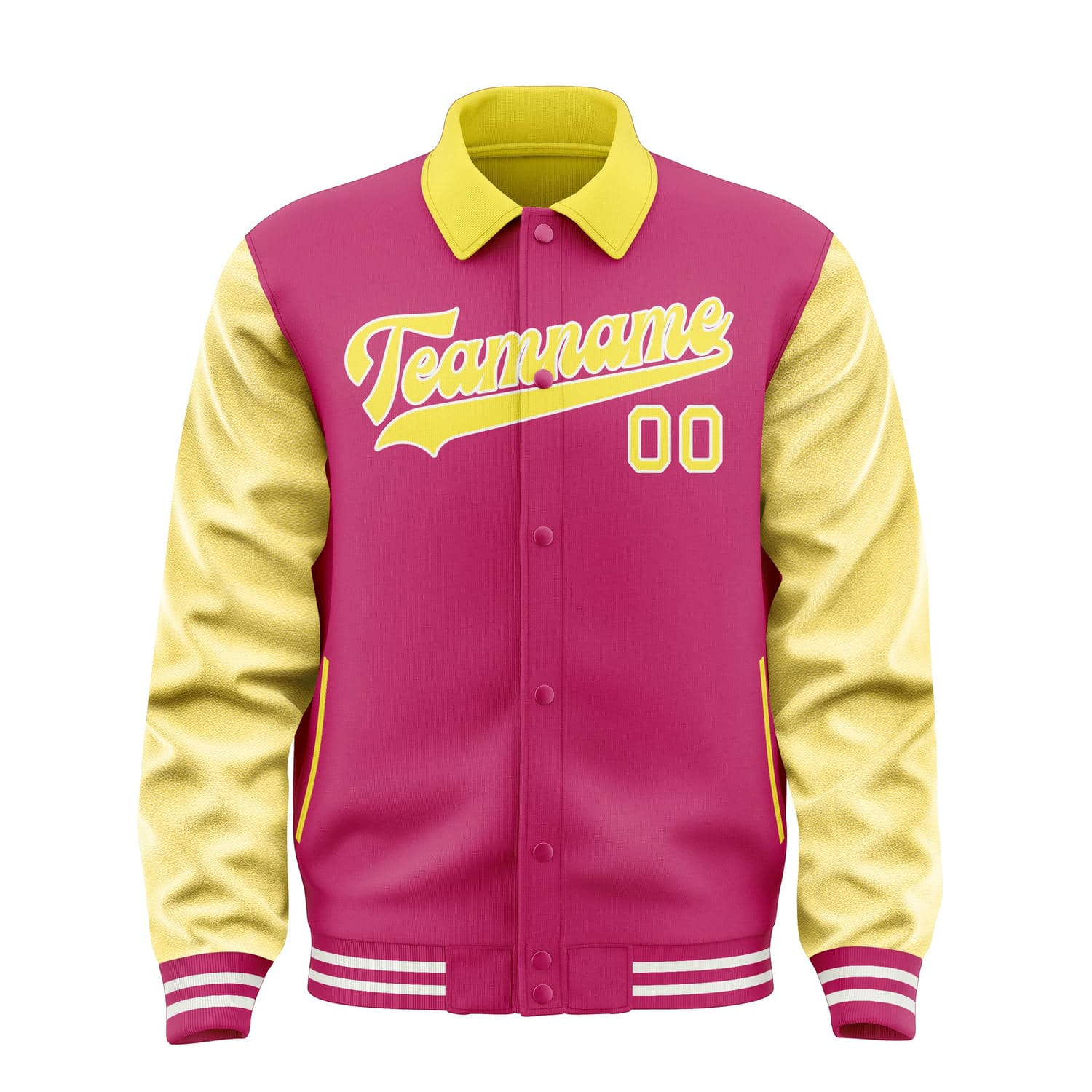 Veste rose et jaune clair personnalisée