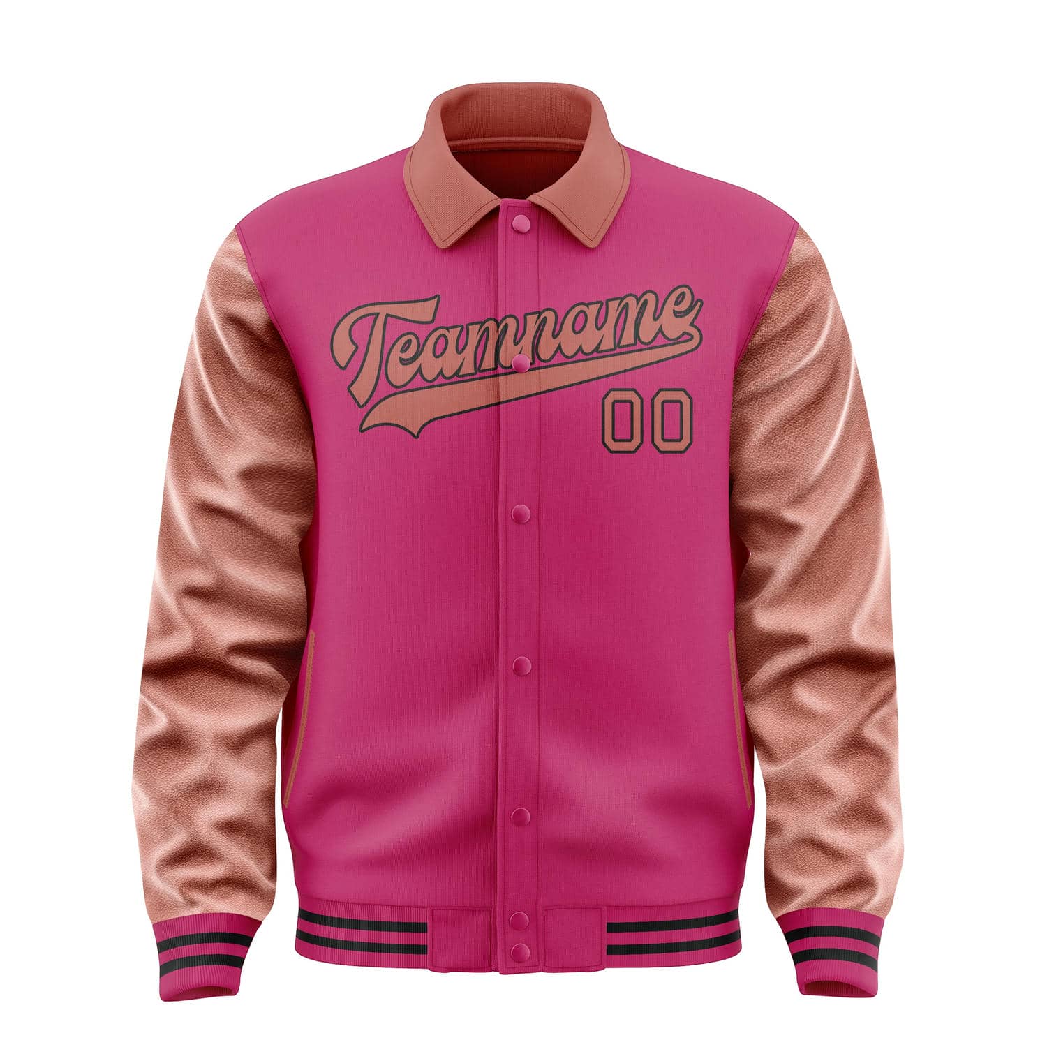 Veste personnalisée rose cuivrée rose