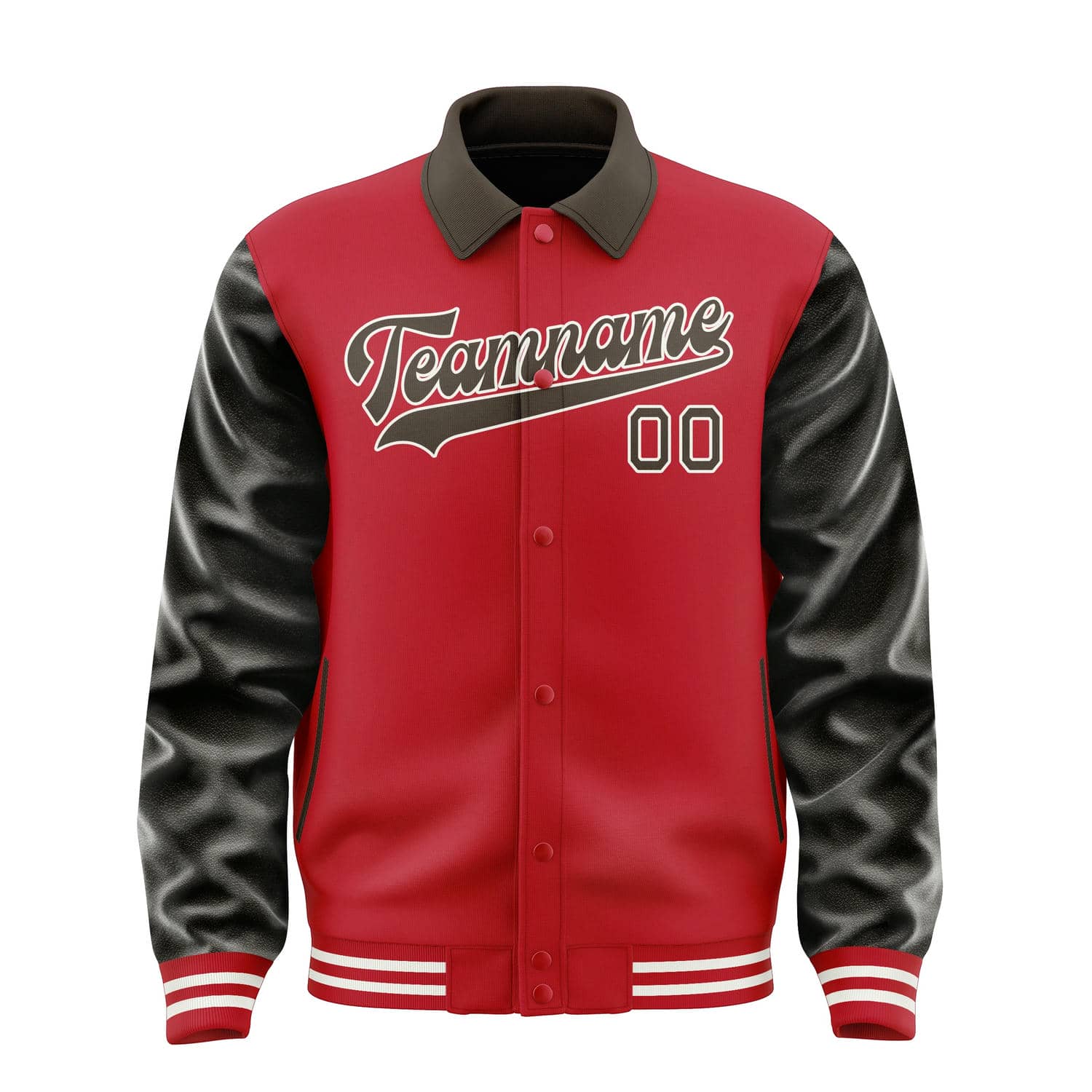 Veste rouge-brun personnalisée