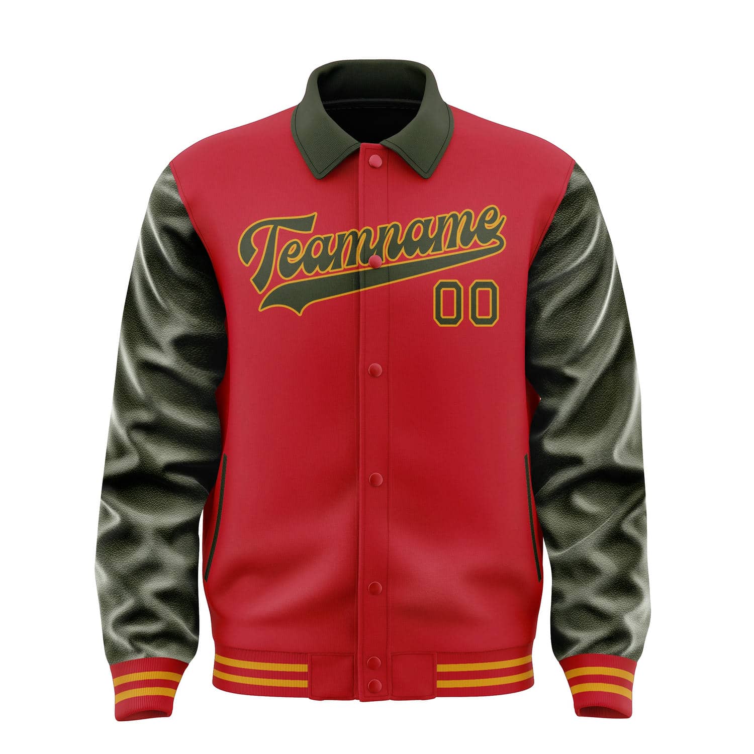 Veste rouge olive personnalisée