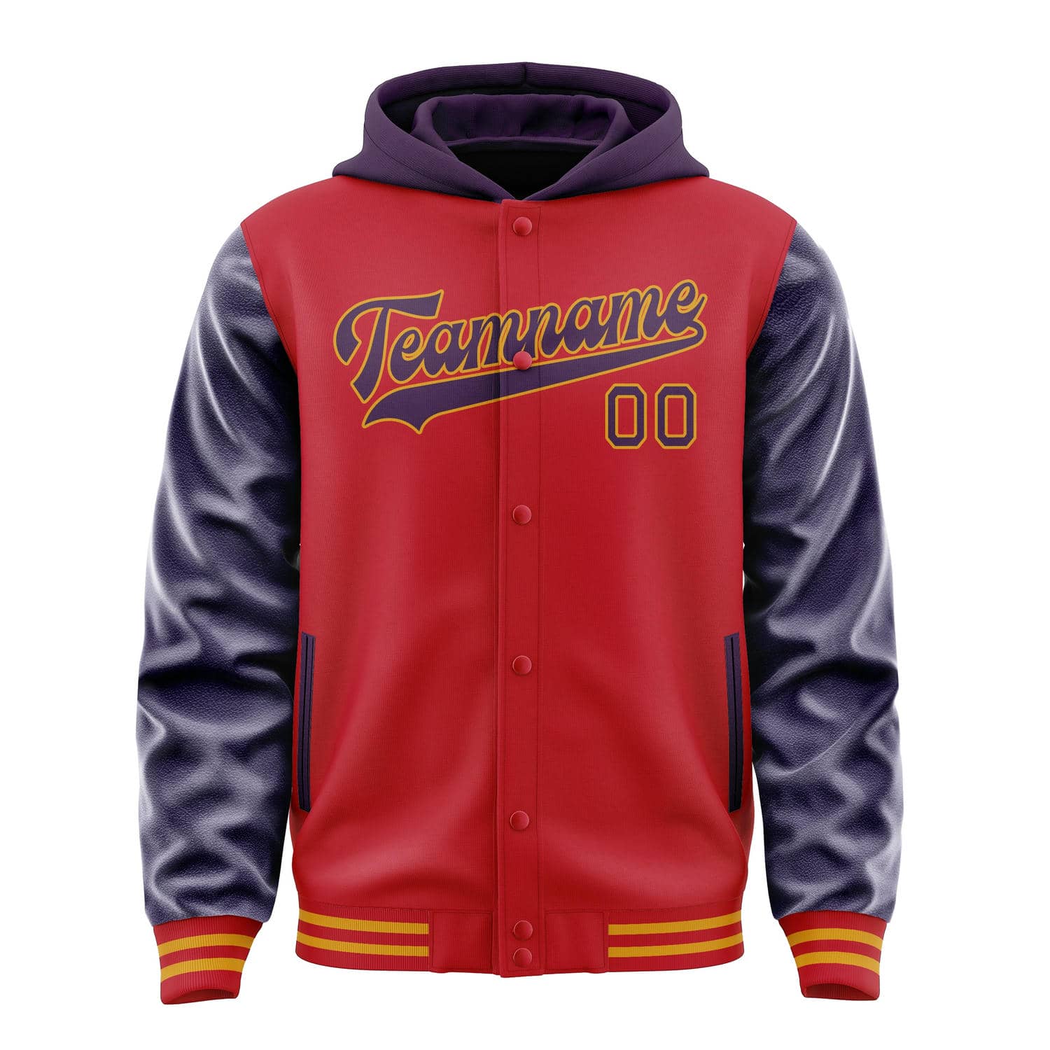 Veste rouge et violette personnalisée