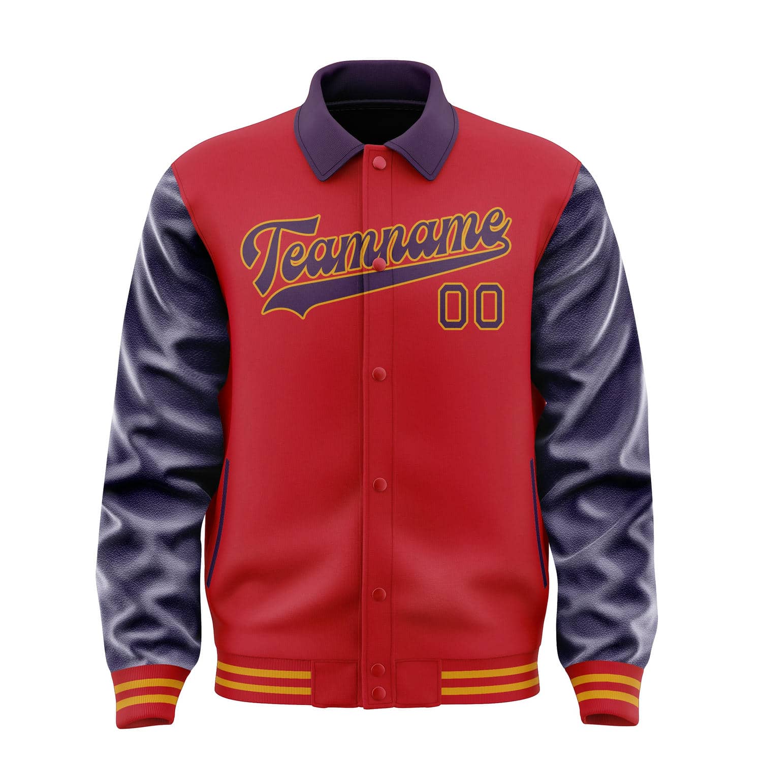 Veste rouge et violette personnalisée