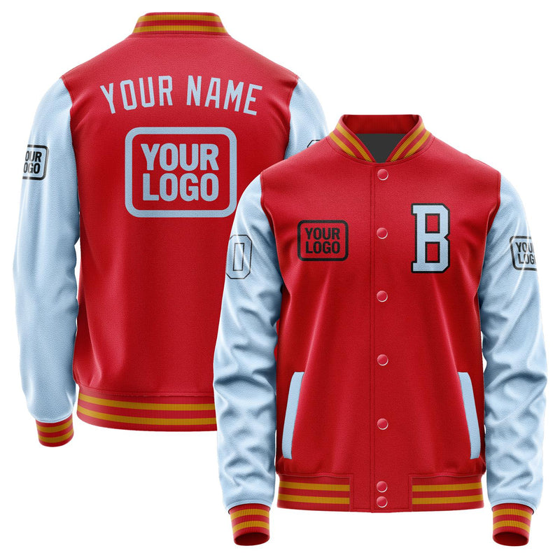 Custom Red Light Blue Jacket JA141408141917080817