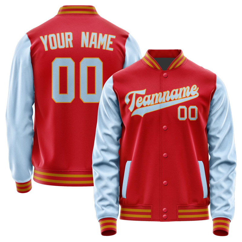 Custom Red Light Blue Jacket JA1414081419B31908