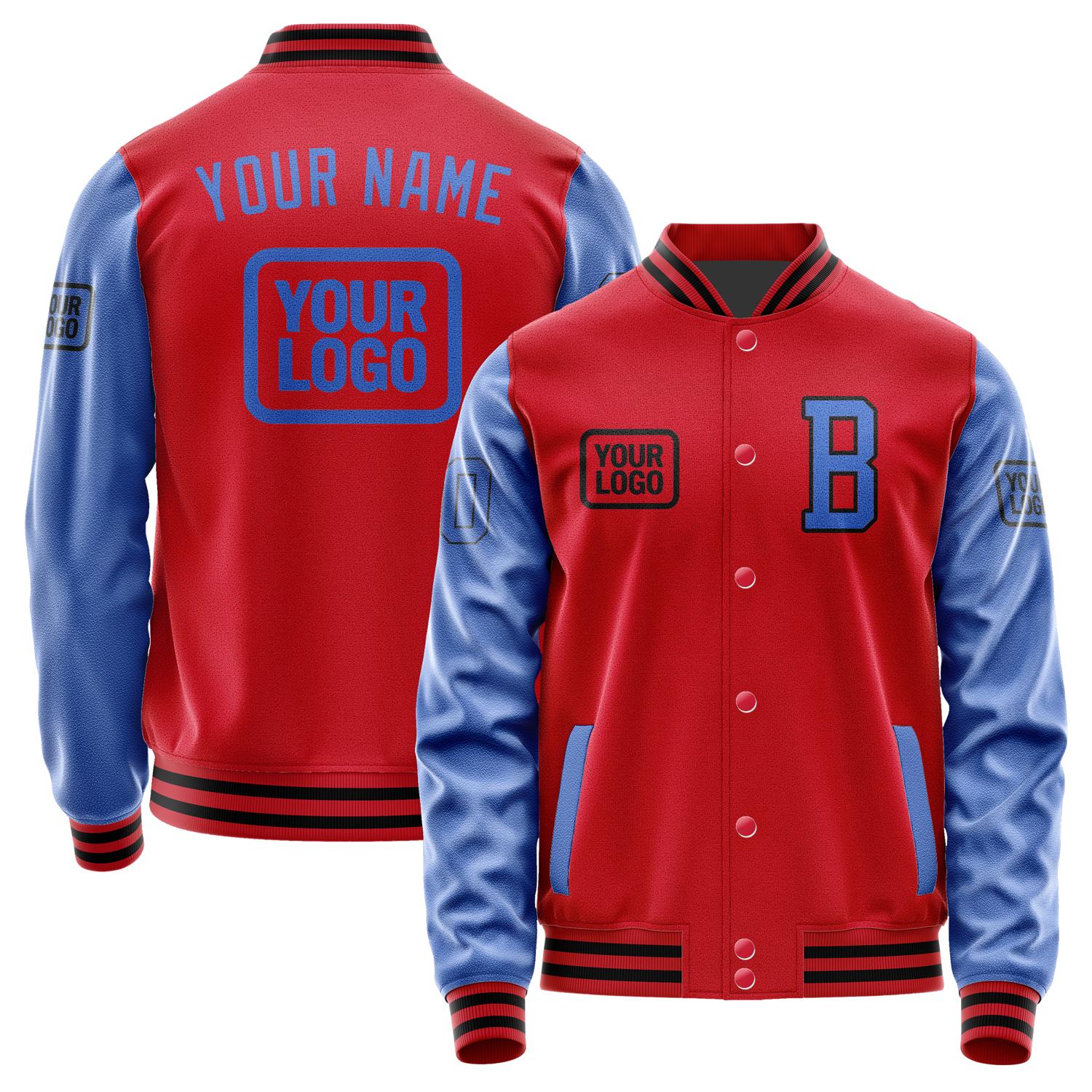 Custom Red Sky Blue Jacket JA141409141717090917