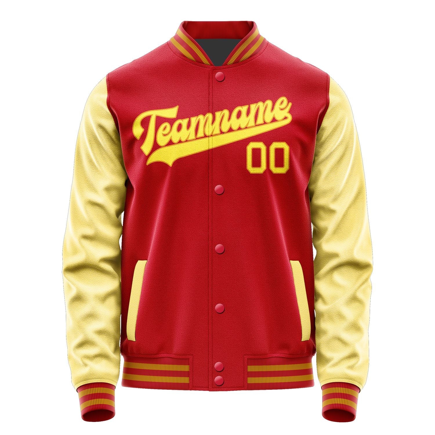 Custom Red Light Yellow Jacket JA1414261419B31926