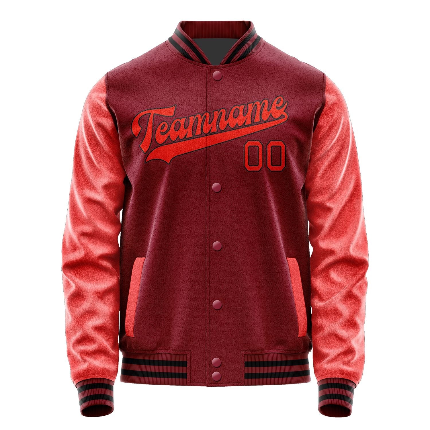 Custom Crimson Red Orange Red Jacket JA1515121517B31712