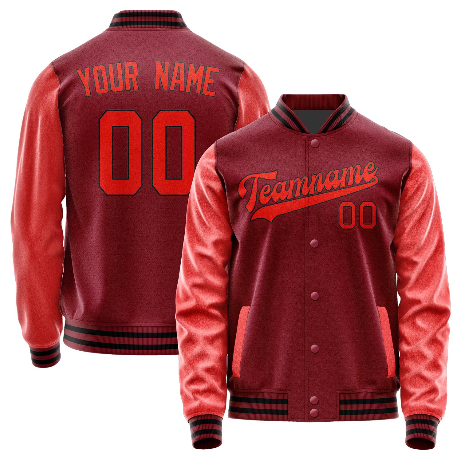 Custom Crimson Red Orange Red Jacket JA1515121517B31712