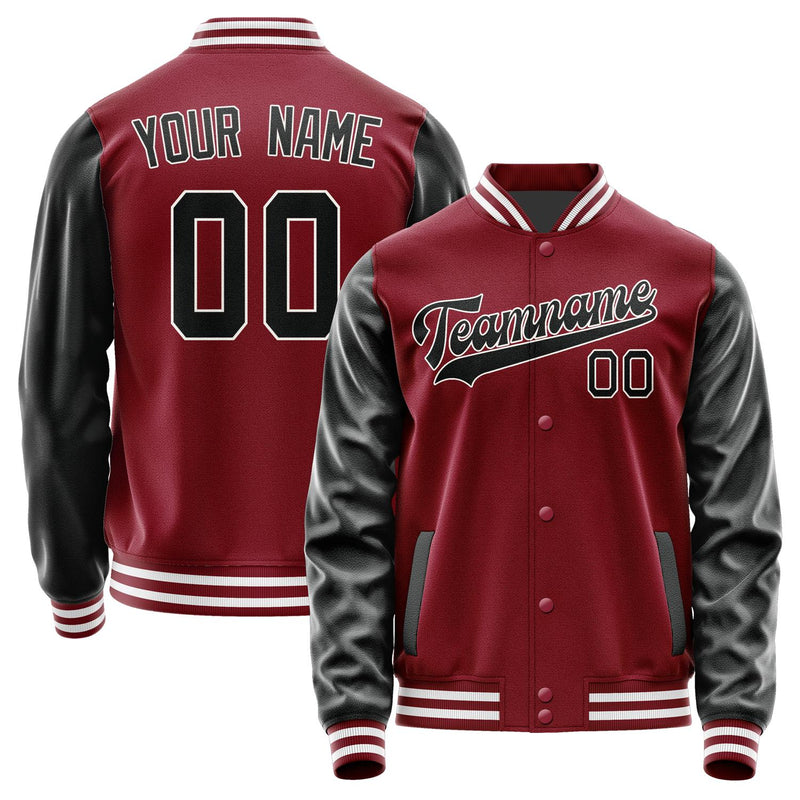 Custom Crimson Red Black Jacket JA1515171518B31817
