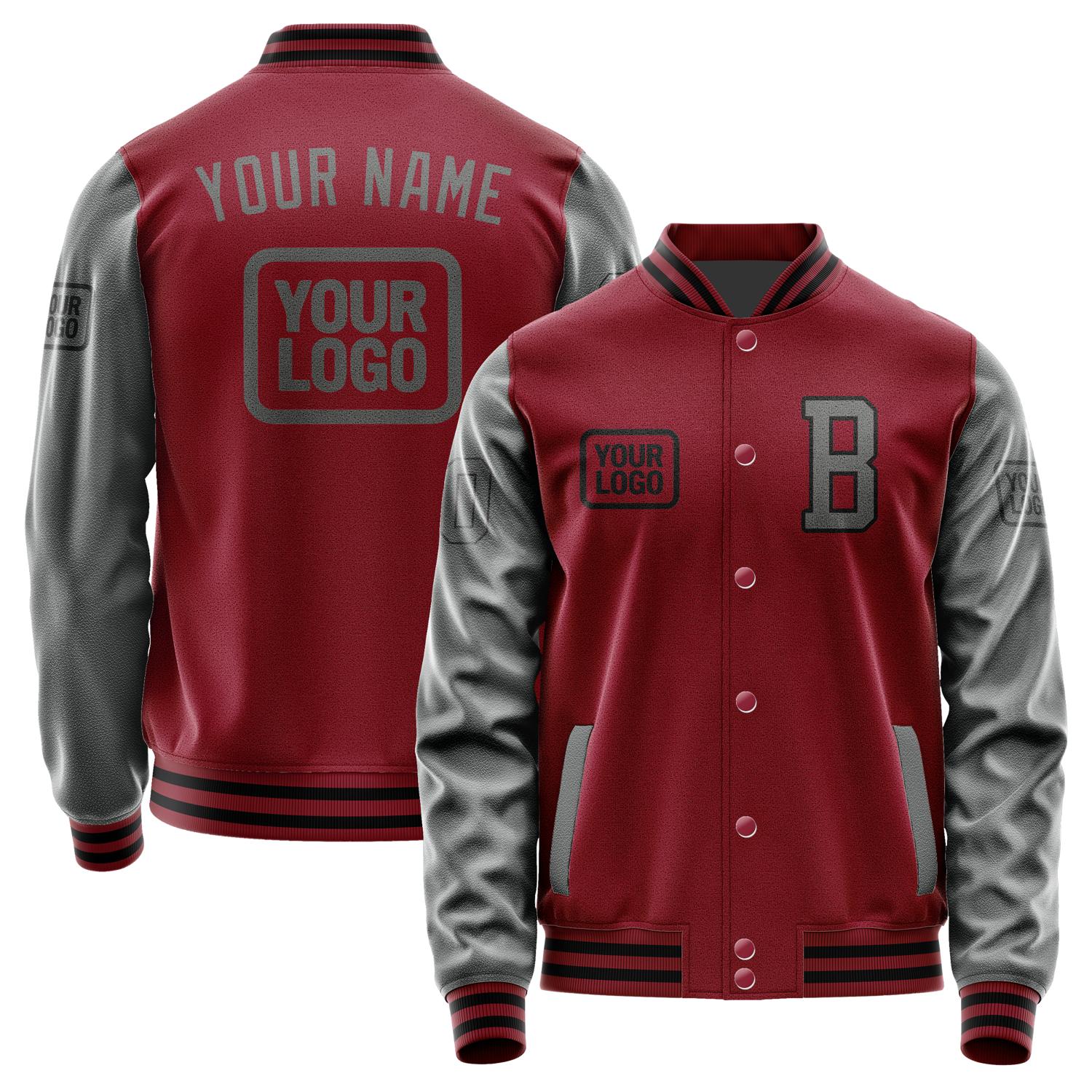 Custom Crimson Red Dark Grey Jacket JA151520151717202017
