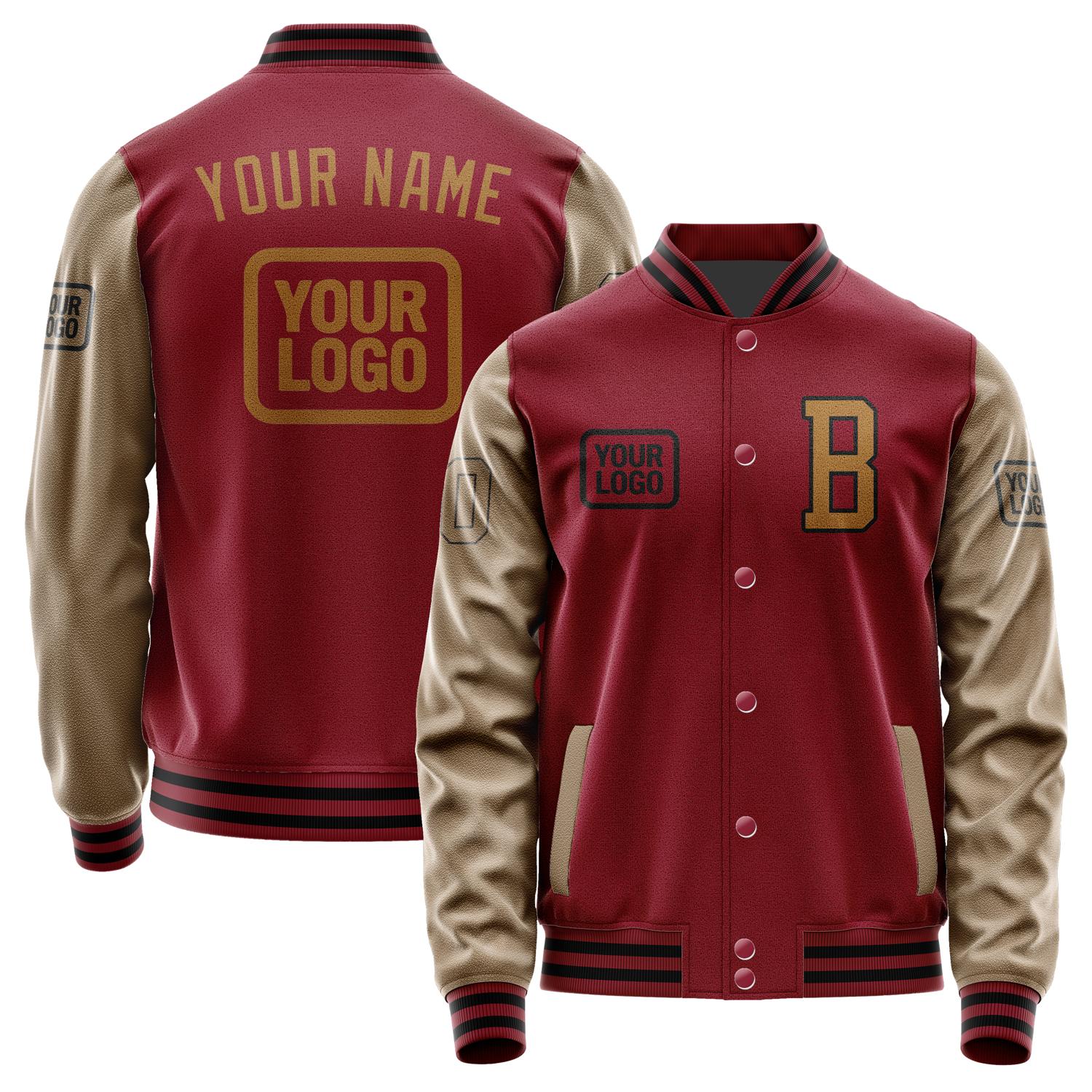 Custom Crimson Red Khaki Jacket JA151522151717222217