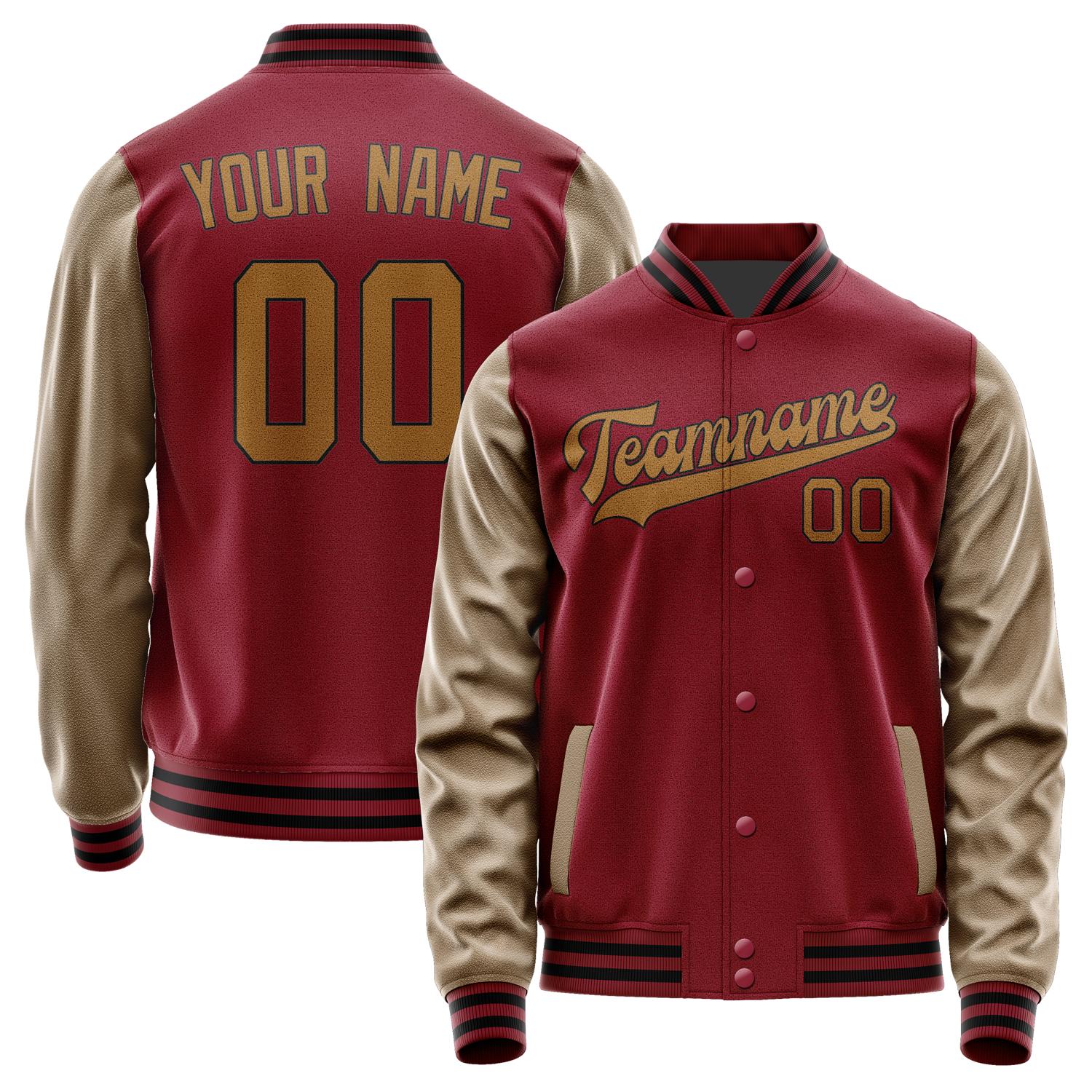 Custom Crimson Red Khaki Jacket JA1515221517B31722