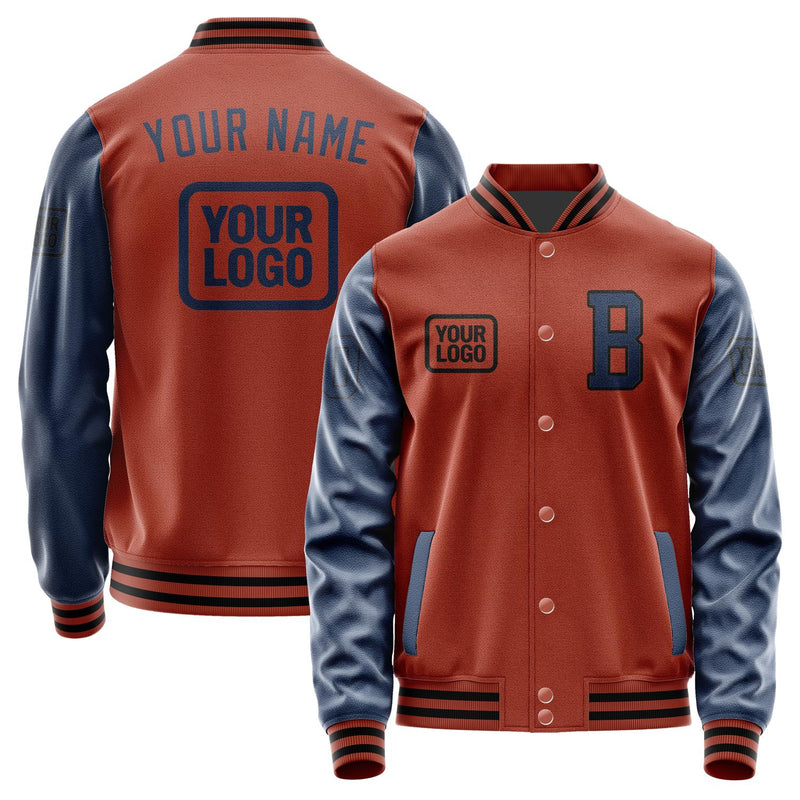 Custom Coral Red Blue Jacket JA161610161717101017