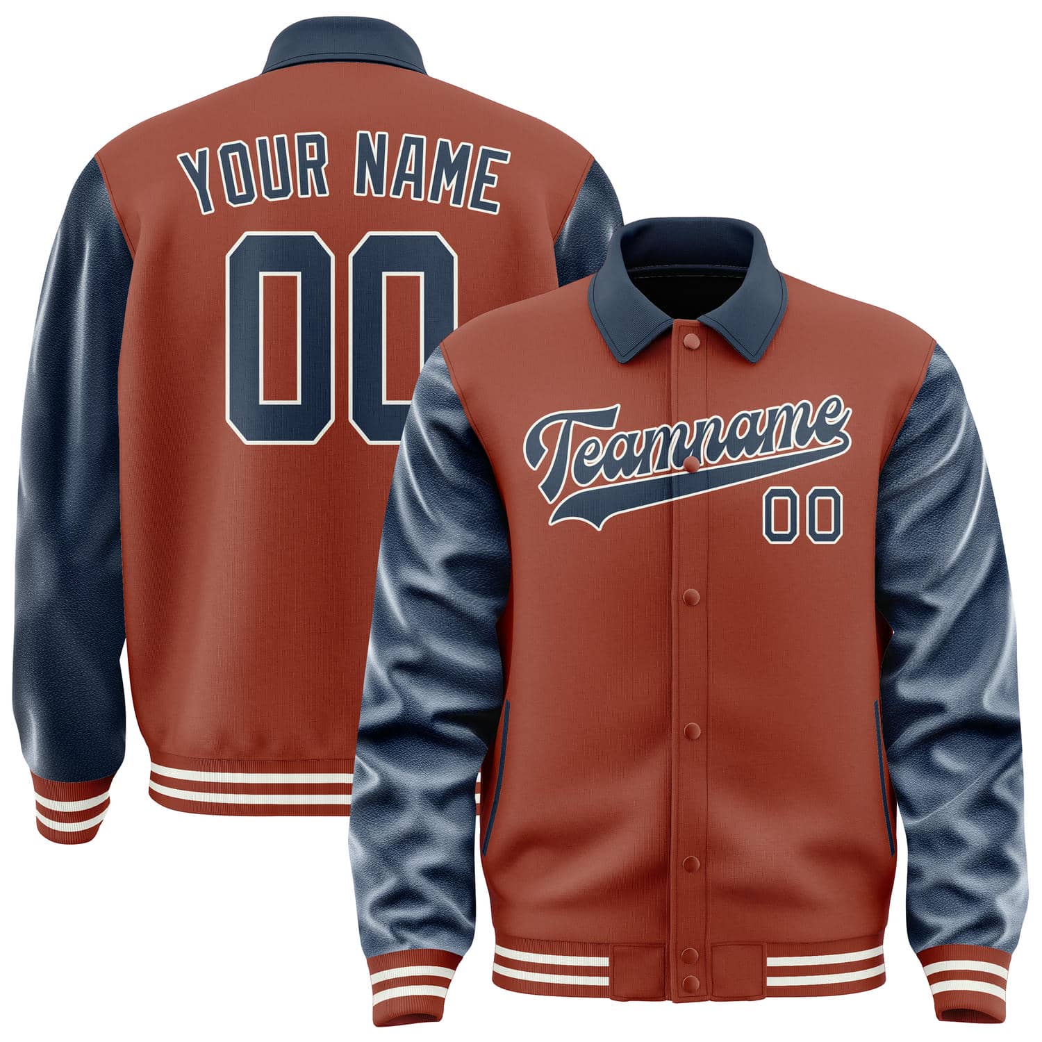 Custom Coral Red Blue Jacket