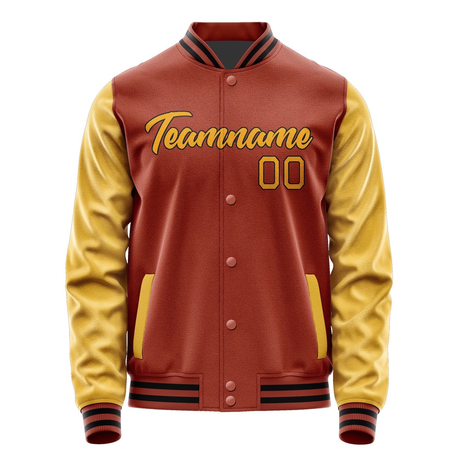 Custom Coral Red Yellow Jacket JA1616191617B21719