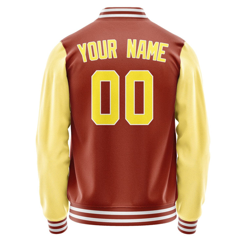 Custom Coral Red Light Yellow Jacket JA1616261618B31826