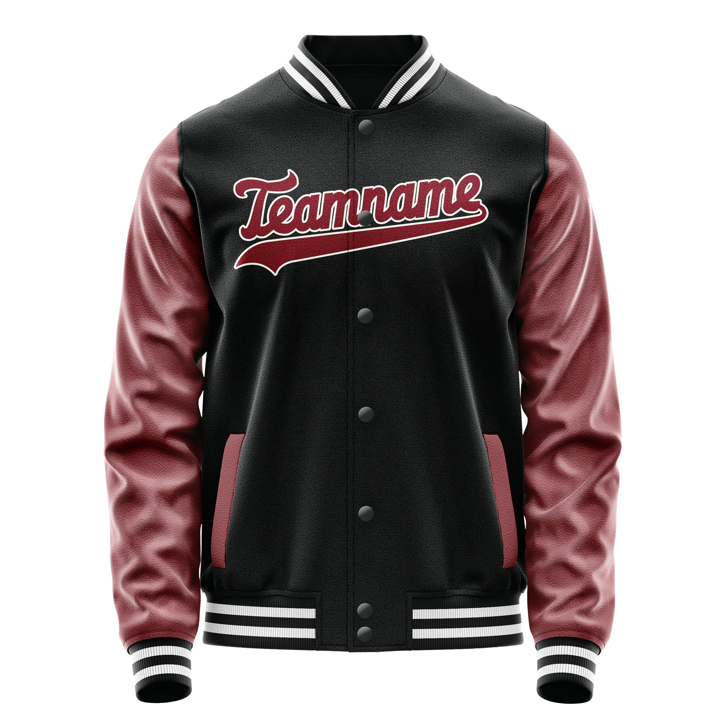 Veste universitaire personnalisée noire et orange du Texas