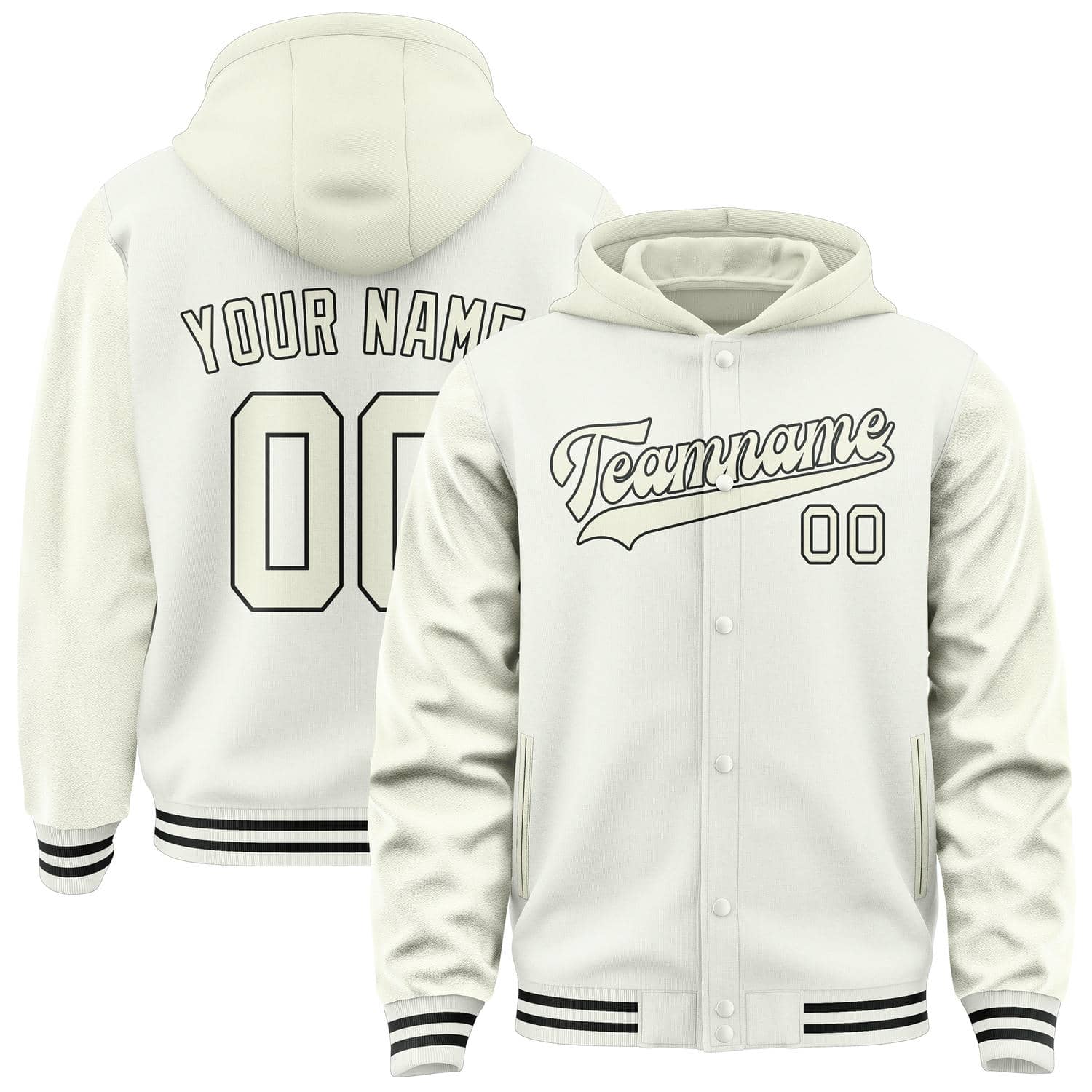 Veste blanche crème personnalisée