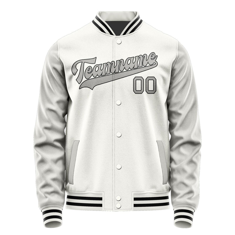 Custom White Gray Jacket JA1818041817B31704