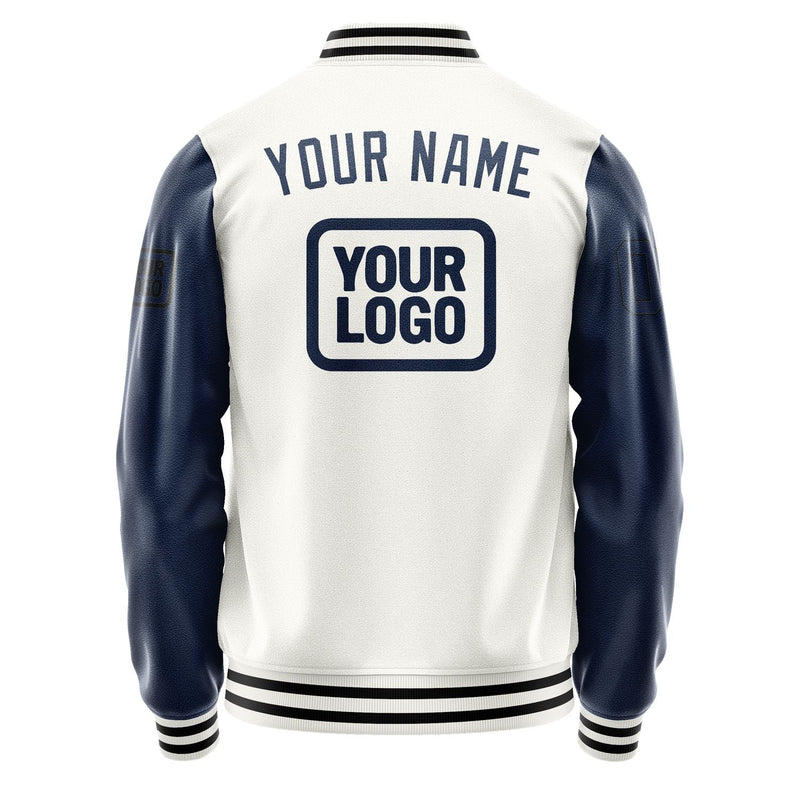 Custom White Blue Jacket JA181810181717101017