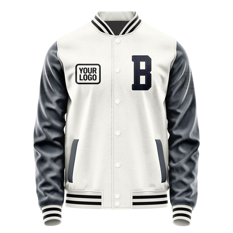 Custom White Navy Jacket JA181811181717111117