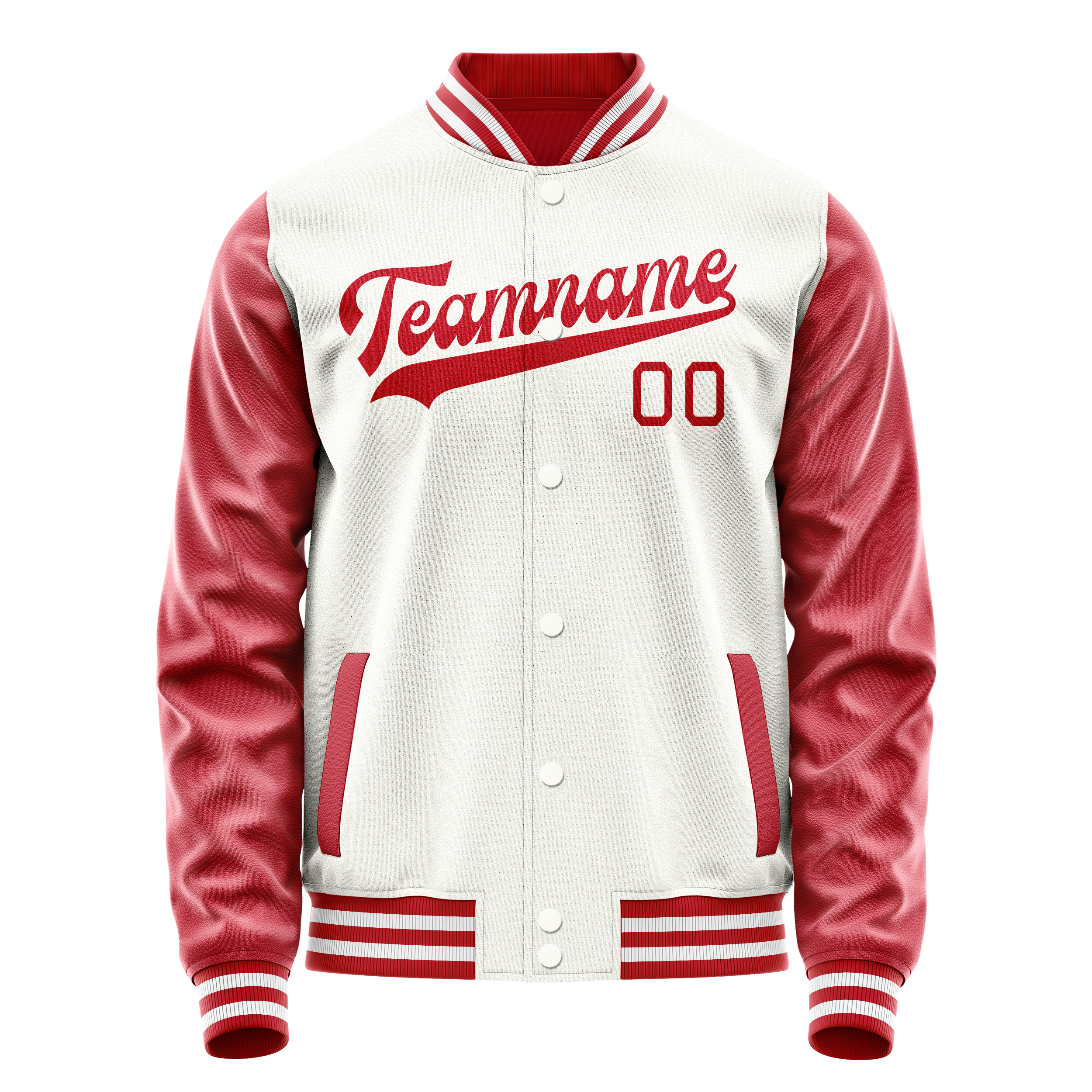 Veste universitaire personnalisée blanche et orange du Texas