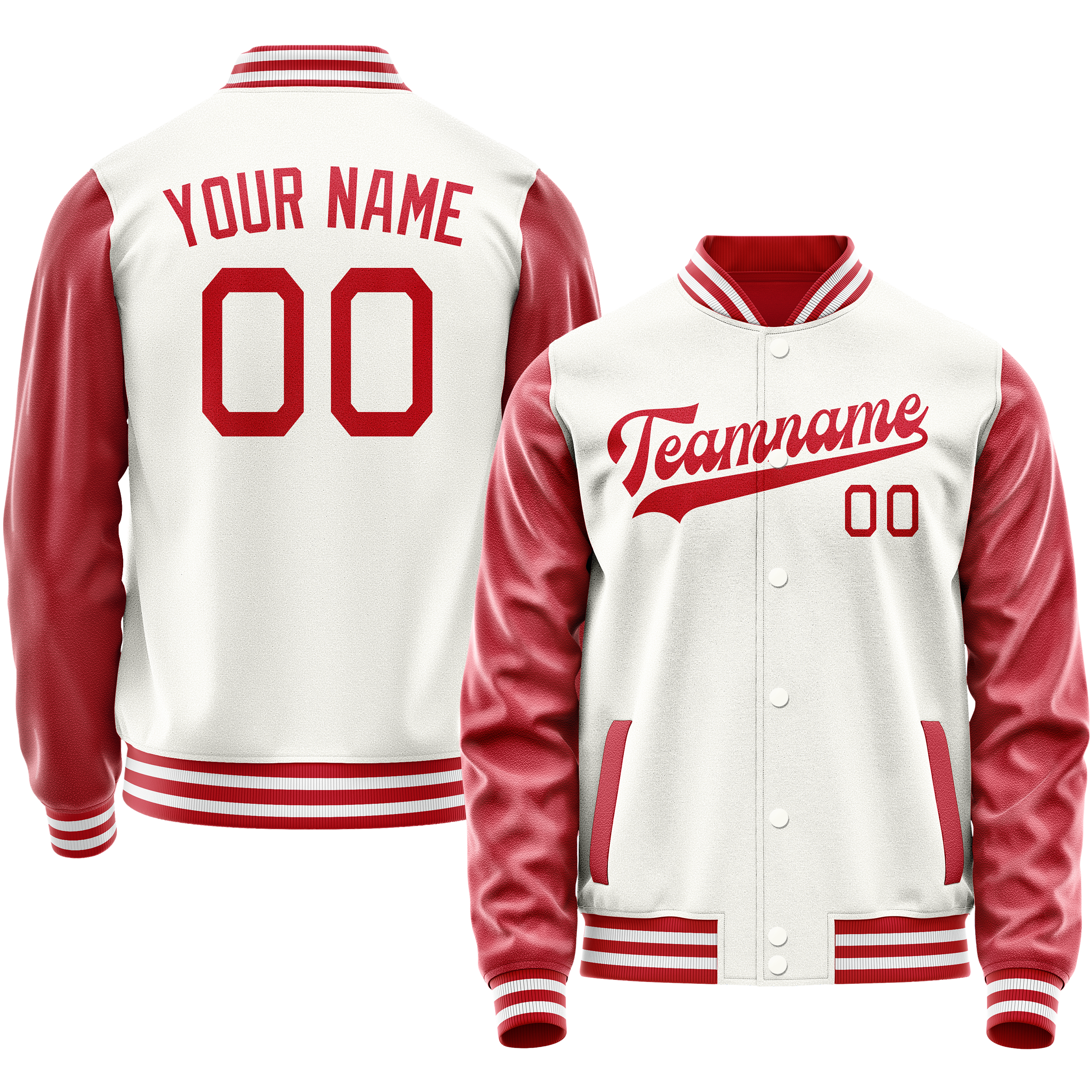 Veste universitaire personnalisée blanche et orange du Texas