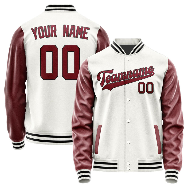Custom White Crimson Red Jacket JA1818151817B31715