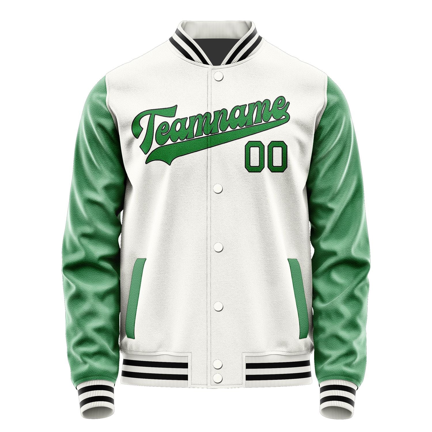 Custom White Emerald Green Jacket JA1818241817B31724