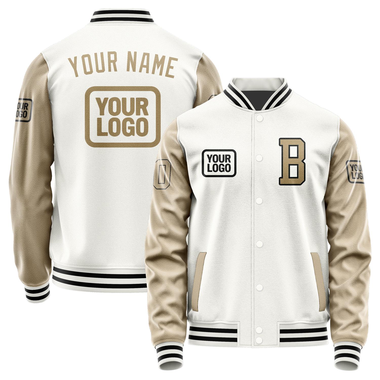 Custom White Light Khaki Jacket JA181825181717252517