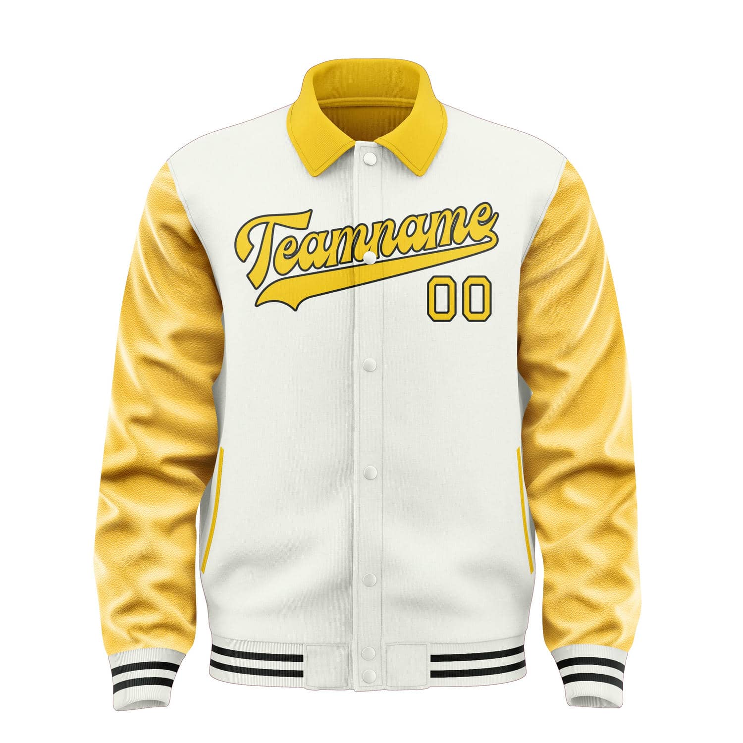 Veste en or blanc personnalisée