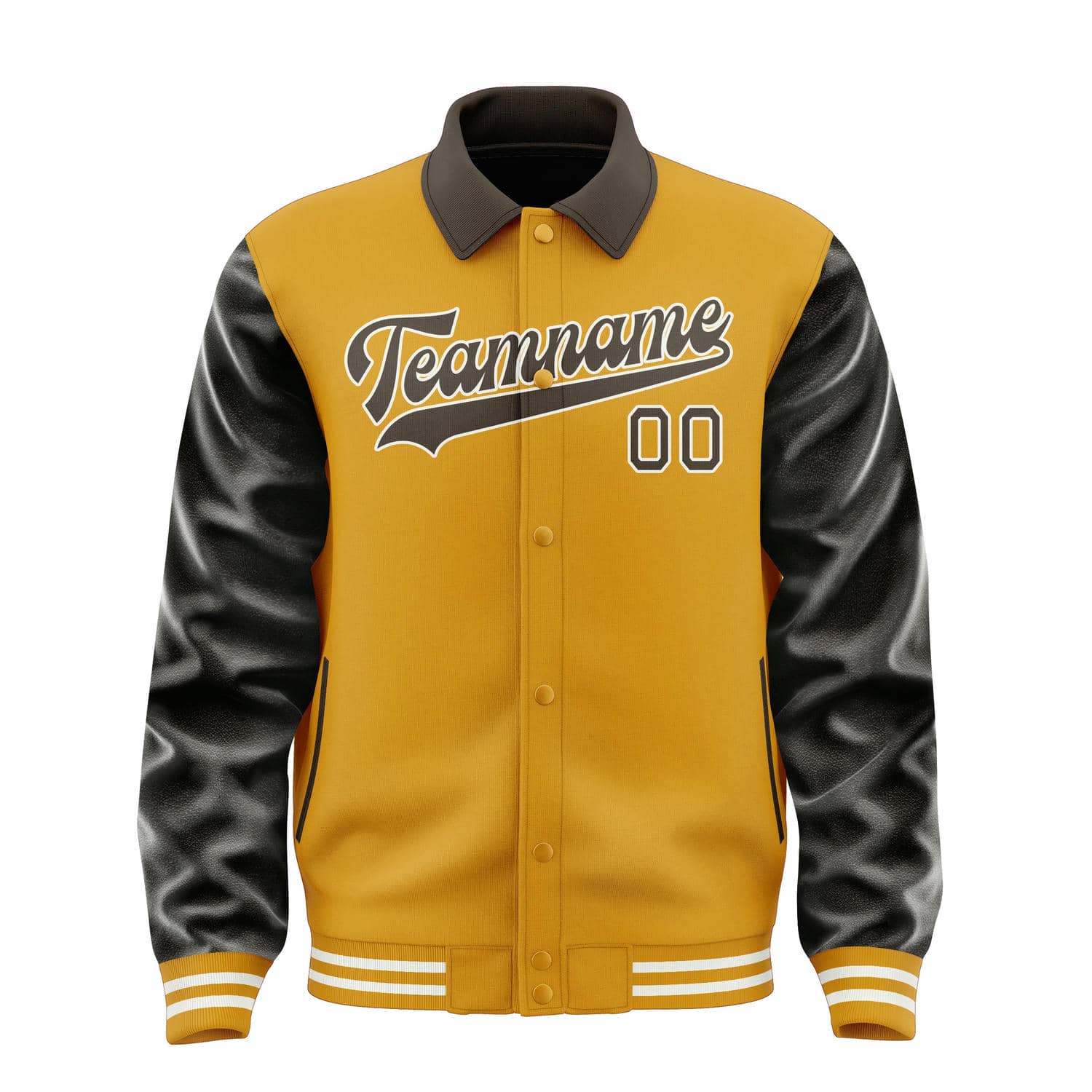 Veste jaune-marron personnalisée